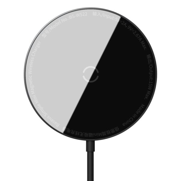 Baseus Induction Charger SIMPLE Mini Magnetic Type C 15W (WXJK-F01) Black