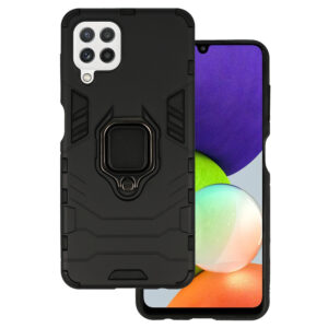 Ring Armor Case for Samsung Galaxy A22 4G/M22 4G Black