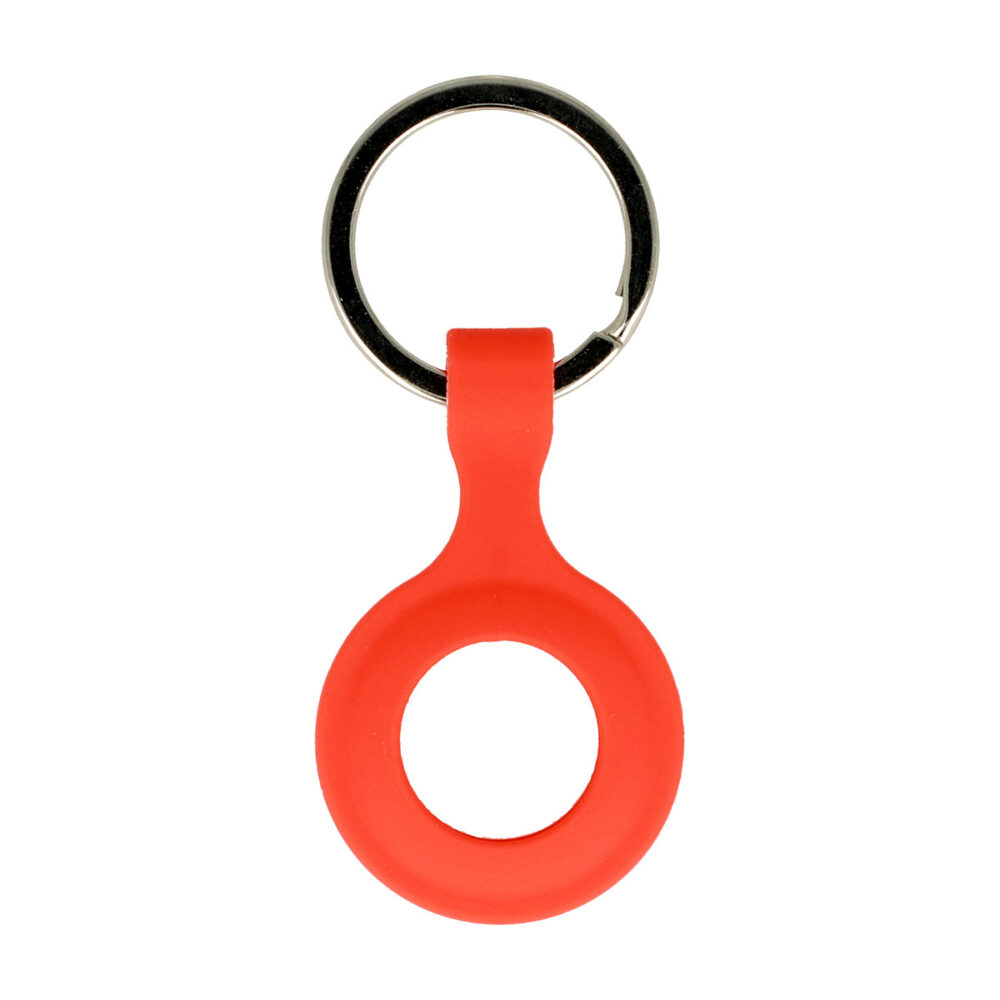 Silicone key ring for Airtag orange