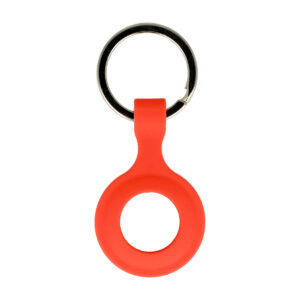 Silicone key ring for Airtag orange