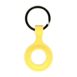 Silicone key ring for Airtag yellow