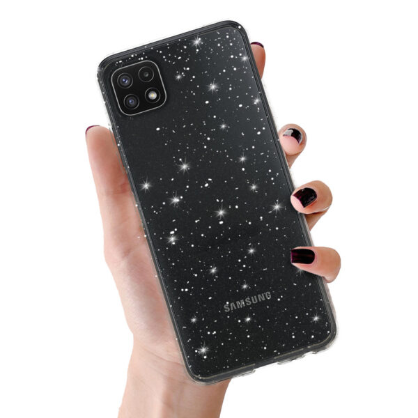 Crystal Glitter Case for Samsung Galaxy A22 5G Silver