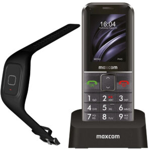Mobile Phone GSM MAXCOM MM 735 + SOS wristband BLACK