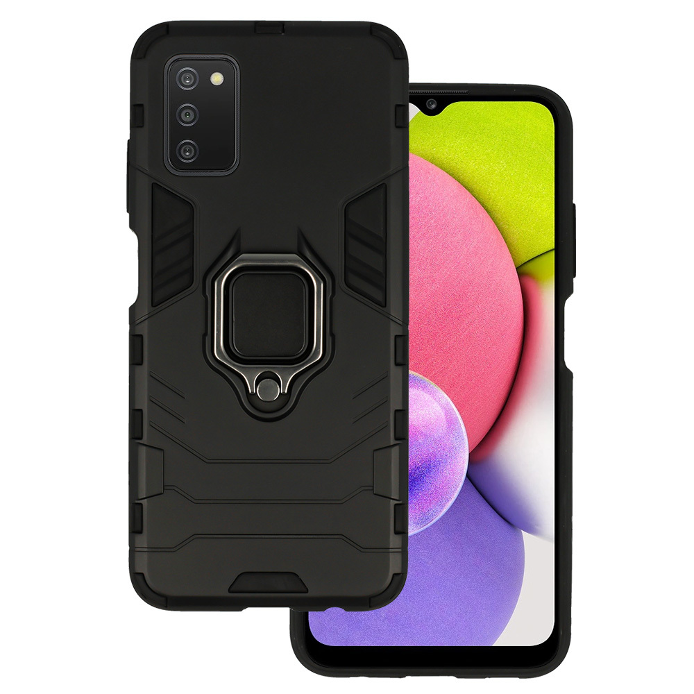 Ring Armor Case for Samsung Galaxy A03S Black