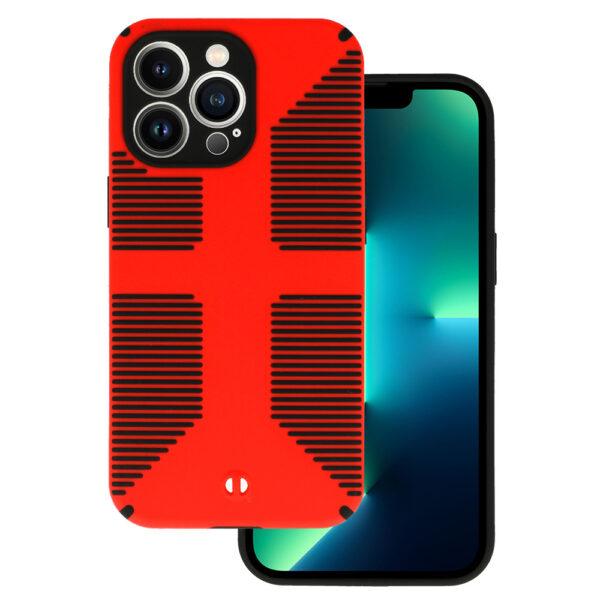 TEL PROTECT Grip Case for Iphone 13 Pro Max Red