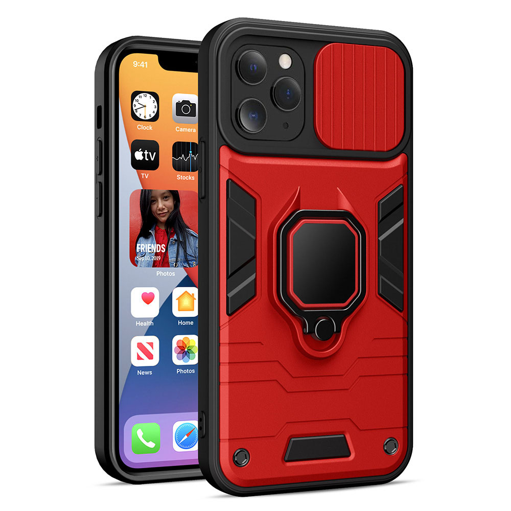 Ring Lens Case for Samsung Galaxy A72 4G/5G Red