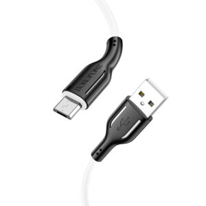 Borofone Cable BX63 Charming - USB to MicroUSB - 2,4A 1 metre black-white