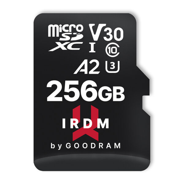 GOODRAM Memory MicroSD Card IRDM - 256GB with adapter UHS I U3 V30 A2 170MB/s