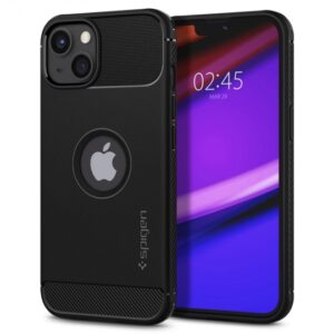 Case SPIGEN Rugged Armor ACS03518 for Iphone 13 - Matte Black