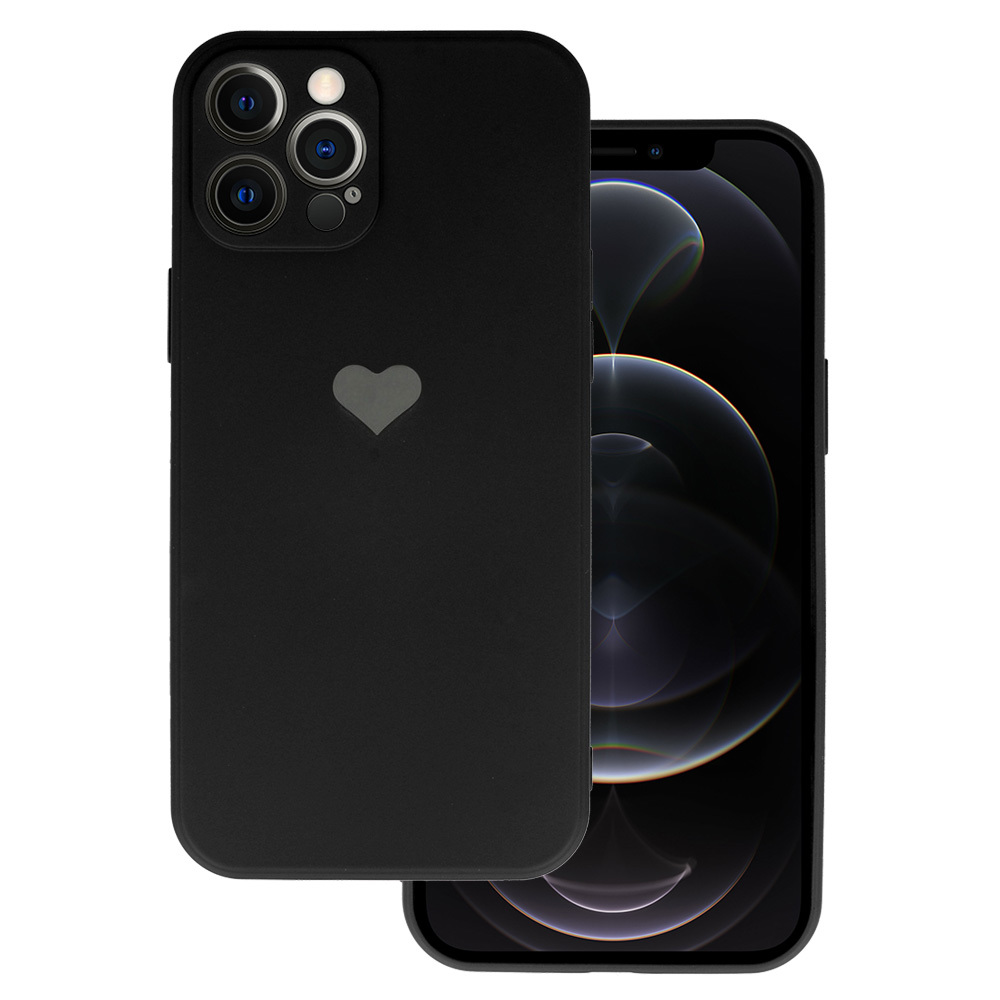 Vennus Silicone Heart Case for Iphone 11 Pro design 1 black