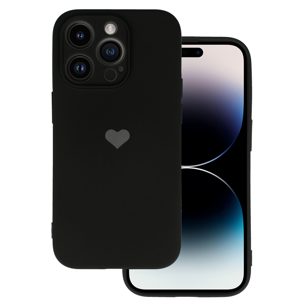 Vennus Silicone Heart Case for Iphone 13 Pro Max design 1 black