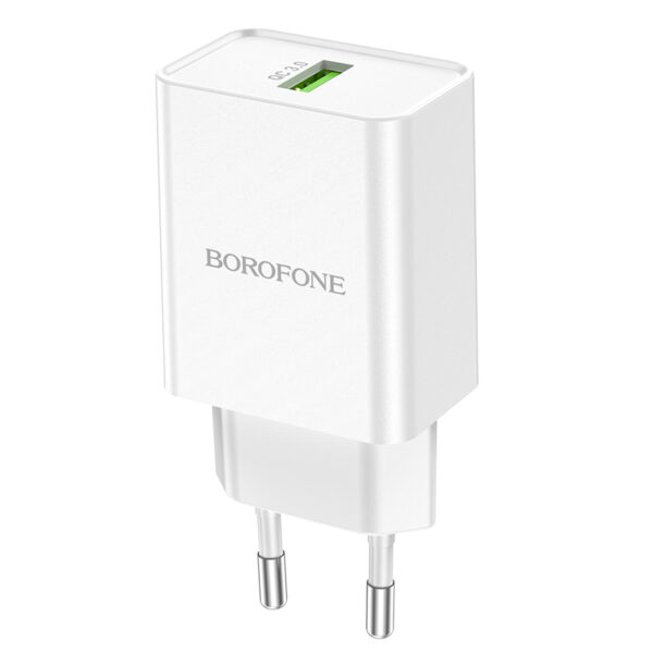 Borofone Wall charger BN5 Jingrui - USB - QC 3.0 18W white