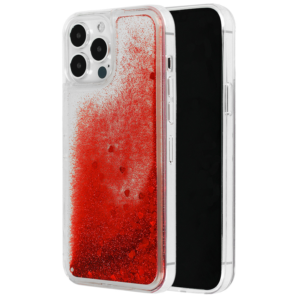 Liquid Heart Case for Iphone 13 Pro Max Red