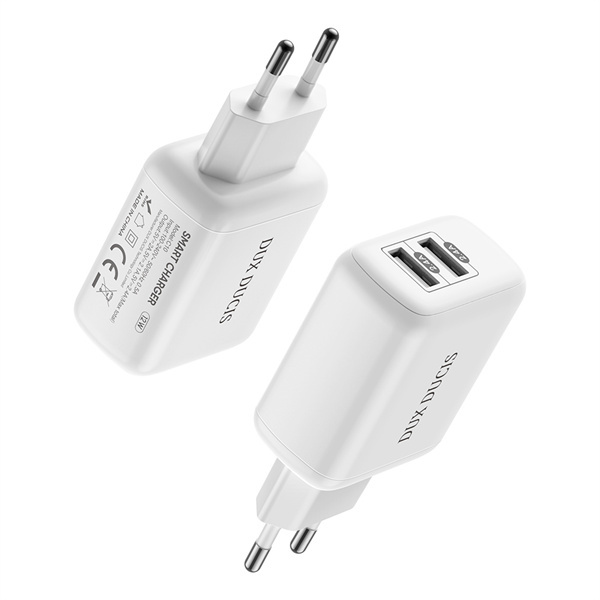 Wall charger Dux Ducis C10 - 2xUSB - 12W 2,4A white
