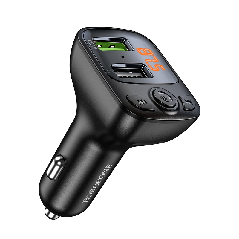 Borofone Transmitter FM BC41 Eminency MP3, Bluetooth - 2xUSB - QC 3.0 18W black