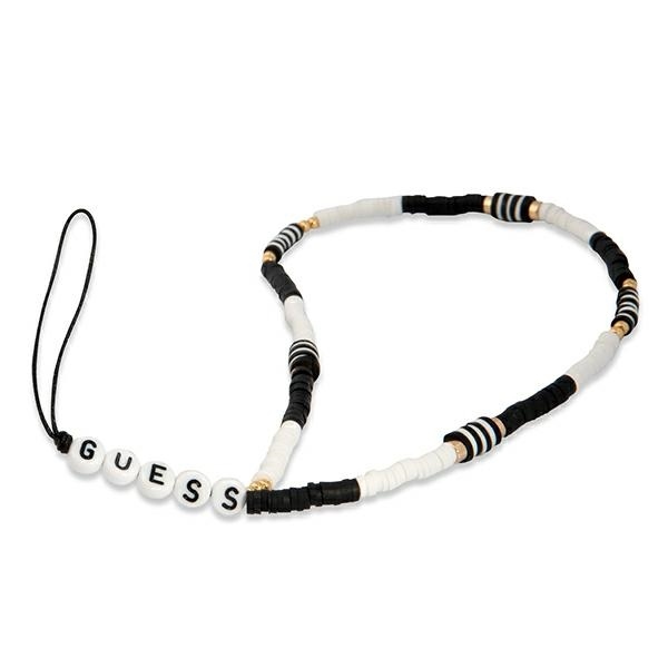 product-71312 Phone strap GUESS Heishi Beads GUSTBCKH black-white