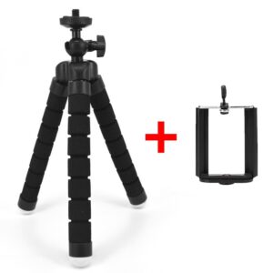 Phone holder - flexible tripod - black