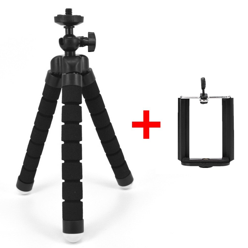 Phone holder - flexible tripod - black