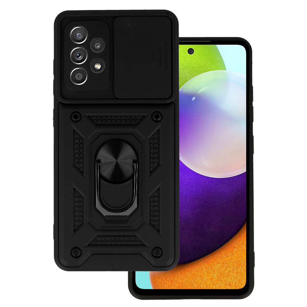 Slide Camera Armor Case for Samsung Galaxy A52/A52S Black