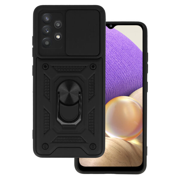 Slide Camera Armor Case for Samsung Galaxy A32 4G Black
