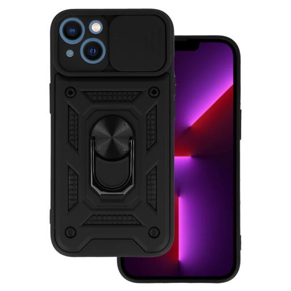 Slide Camera Armor Case for Iphone 13 Black