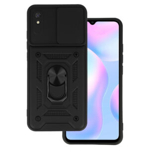 Slide Camera Armor Case for Xiaomi Redmi 9A Black
