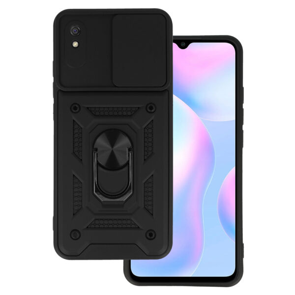 Slide Camera Armor Case for Xiaomi Redmi 9A Black