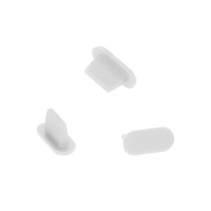 Silicone anti-dust plug Lightning white - 10 pieces
