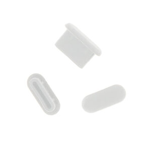 Silicone anti-dust plug Type C white - 10 pieces