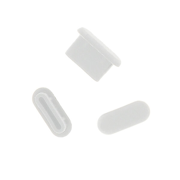 Silicone anti-dust plug Type C white - 10 pieces