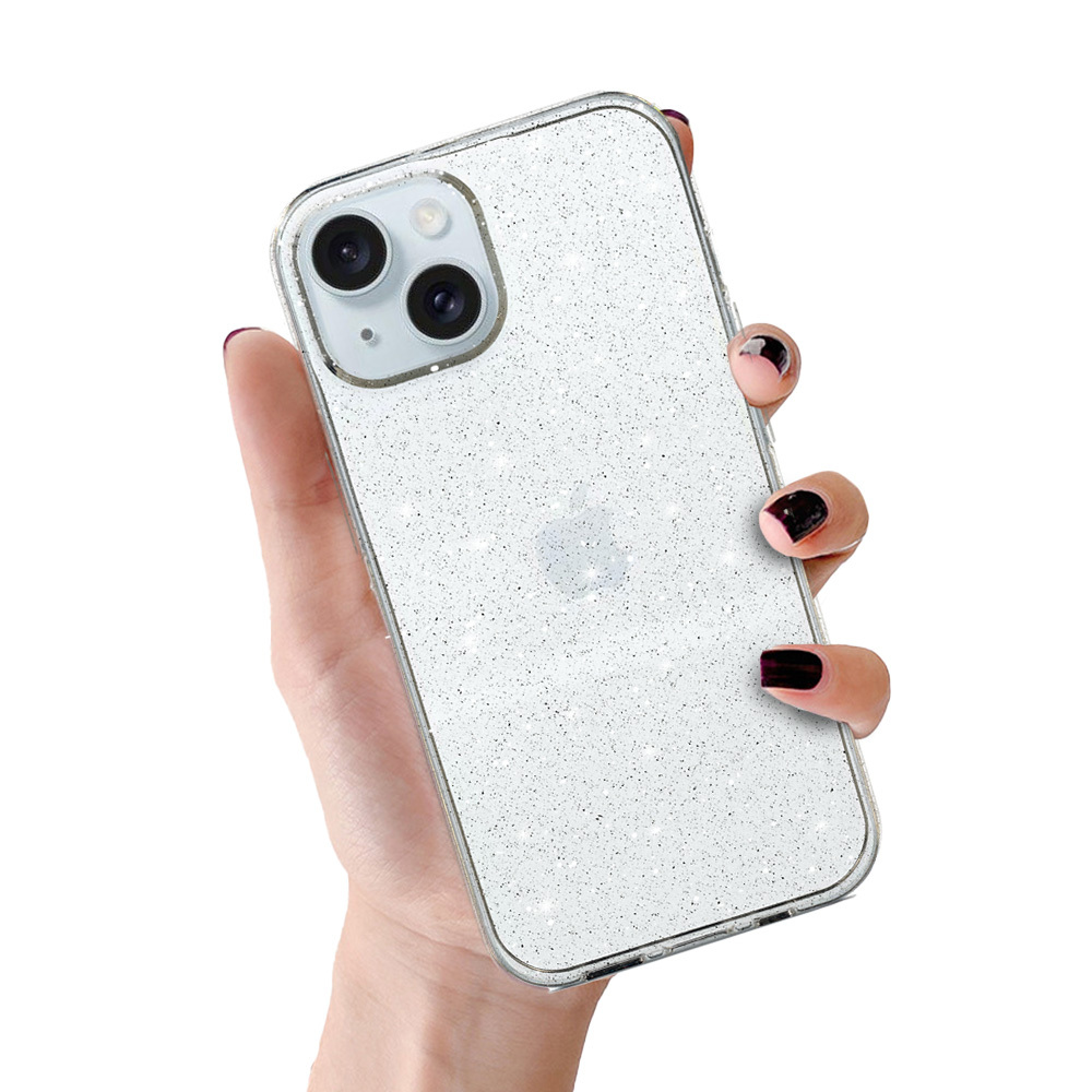 Crystal Glitter Case for Iphone 14 Silver