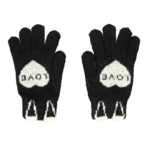 Gloves for touch screens LOVE BLACK
