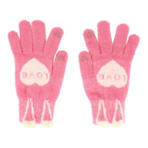 Gloves for touch screens LOVE PINK