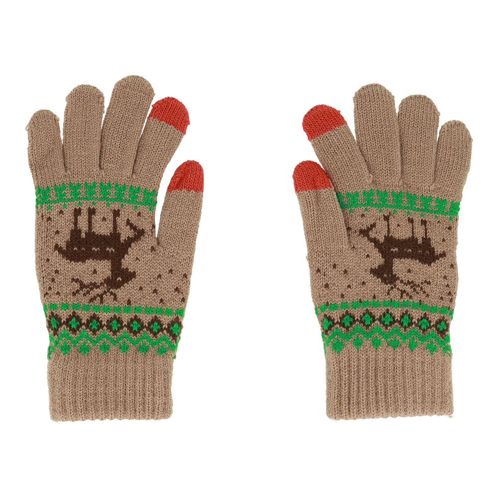 Gloves for touch screens REINDEER LIGHT GREY