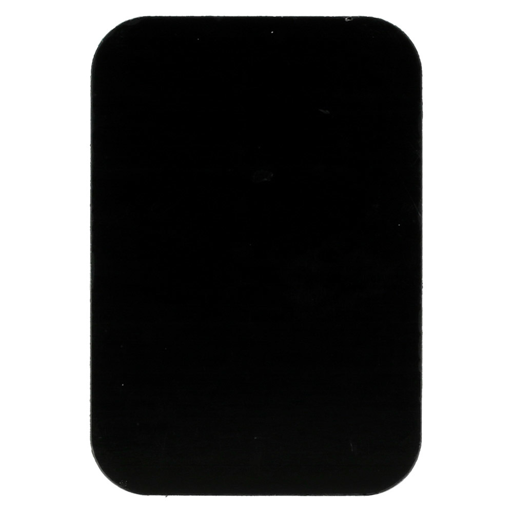 Metal plate for magnet holders - rectangular 45x65mm black
