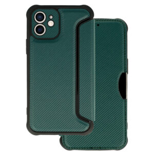 Razor Carbon Book Case for Iphone 12 dark green