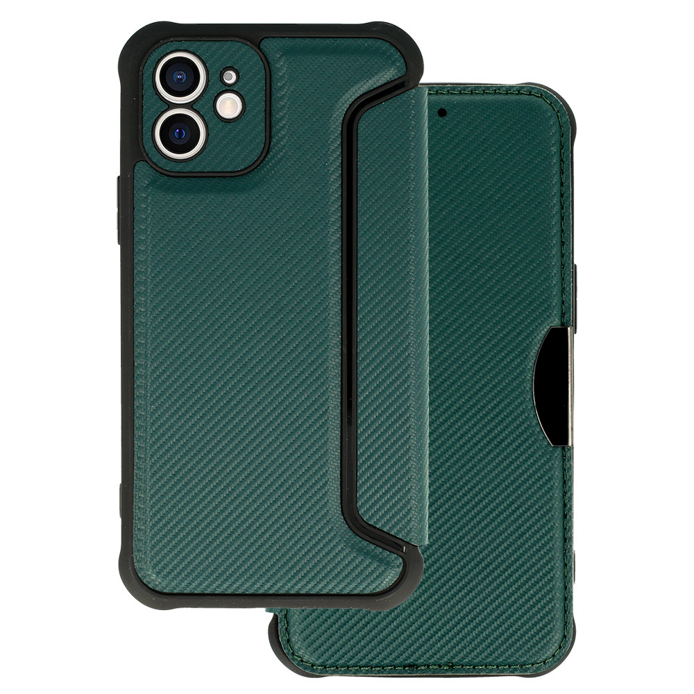 Razor Carbon Book Case for Iphone 12 dark green