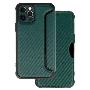 Razor Carbon Book Case for Iphone 12 Pro dark green
