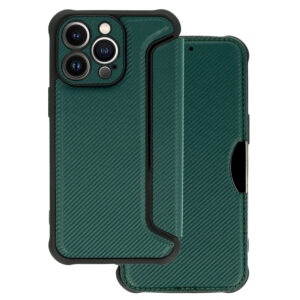 Razor Carbon Book Case for Iphone 13 Pro dark green