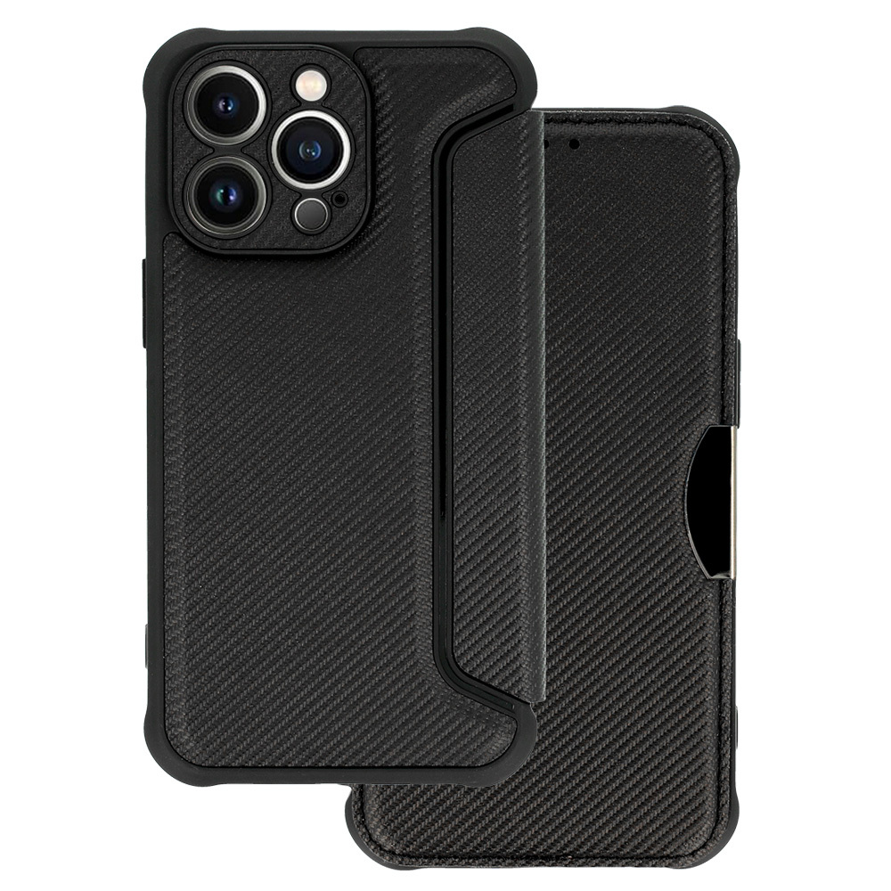 Razor Carbon Book Case for Iphone 13 Pro Max black