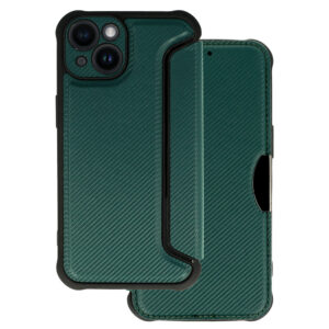 Razor Carbon Book Case for Iphone 14 dark green
