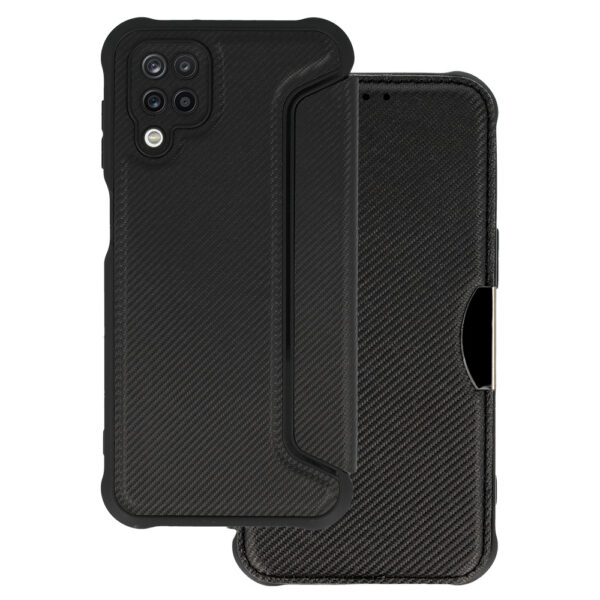 Razor Carbon Book Case for Samsung Galaxy A12 black