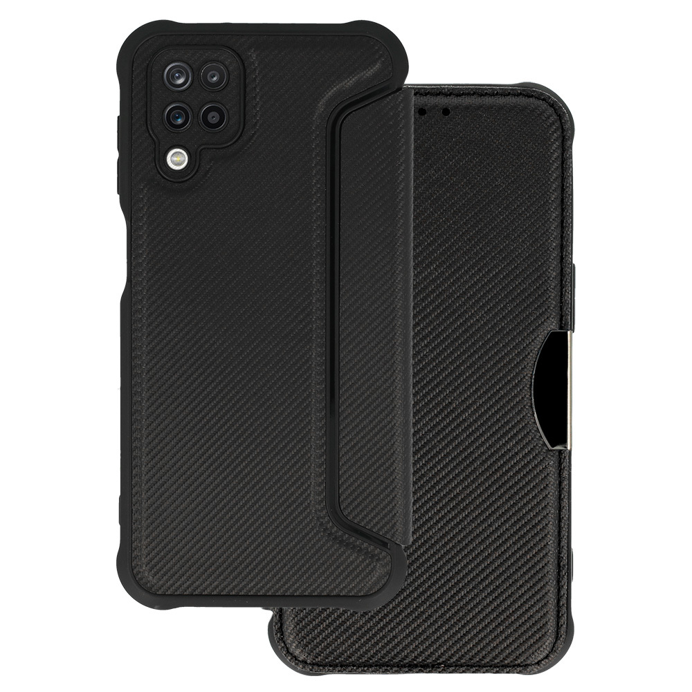 Razor Carbon Book Case for Samsung Galaxy A12 black