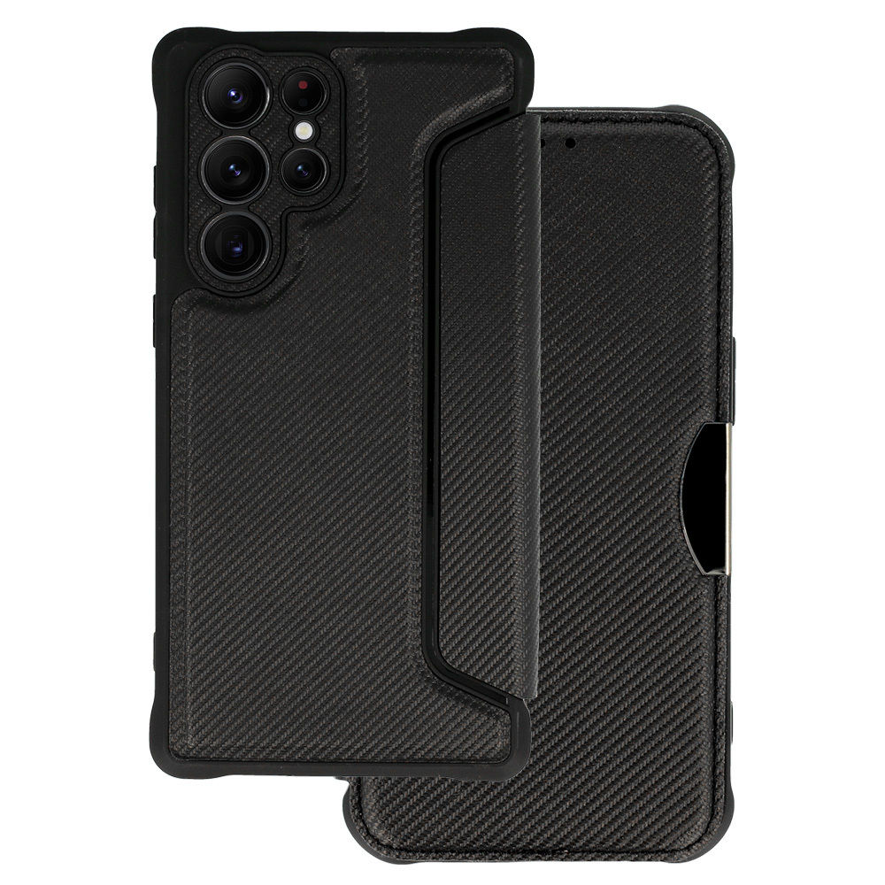 Razor Carbon Book Case for Samsung Galaxy S22 Ultra black