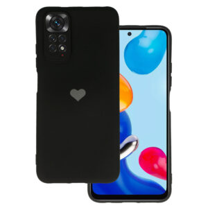 Vennus Silicone Heart Case for Xiaomi Redmi Note 11 Pro/Note 11 Pro 5G design 1 black