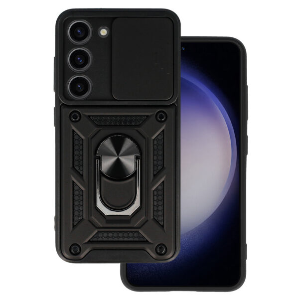 Slide Camera Armor Case for Samsung Galaxy S23 Black
