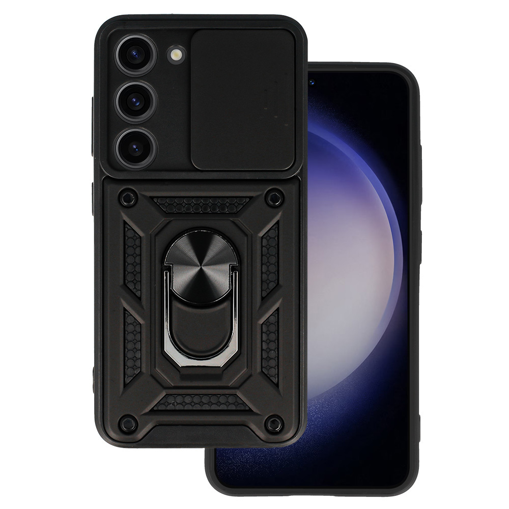 Slide Camera Armor Case for Samsung Galaxy S23 Black