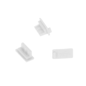 Silicone anti-dust plug USB white - 10 pieces