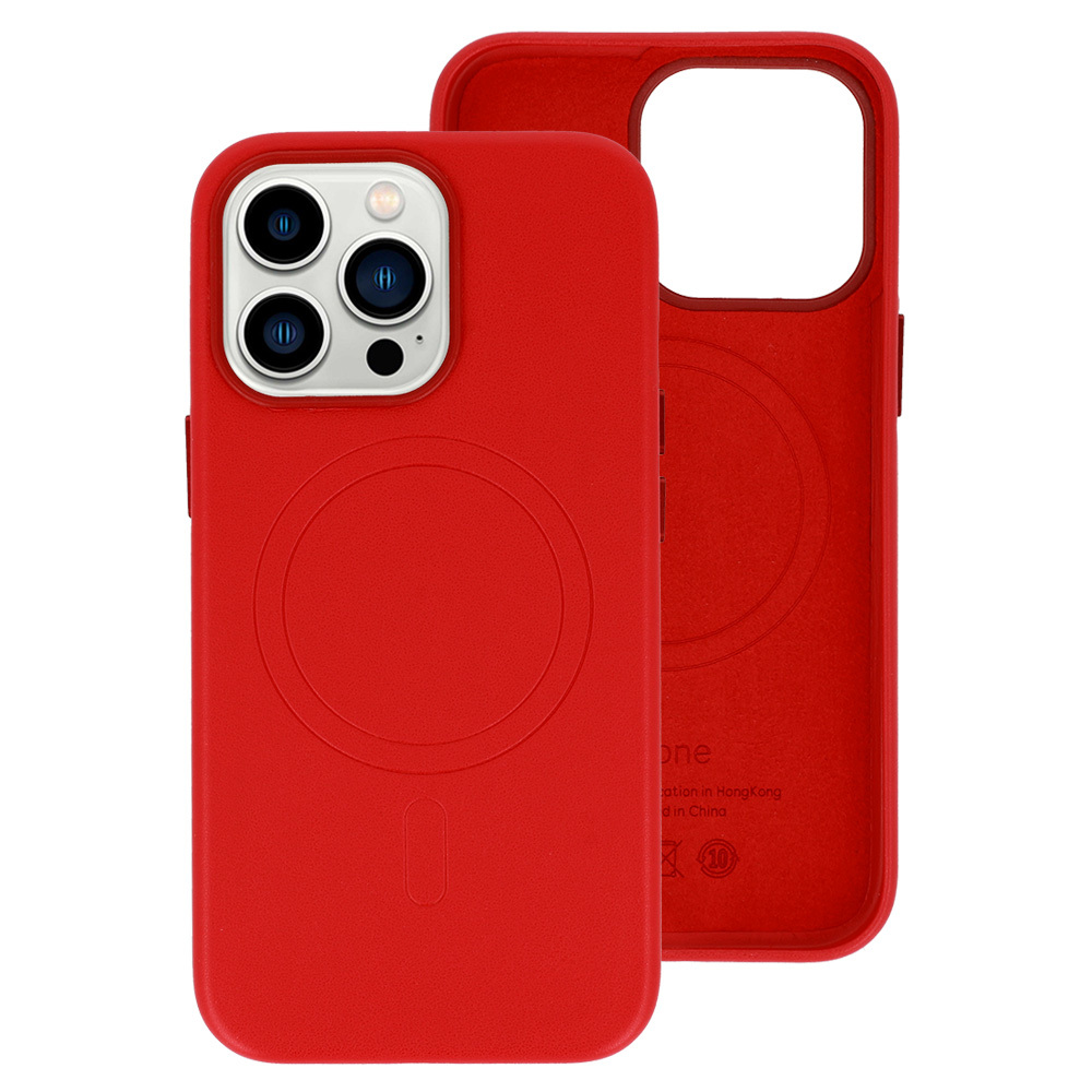 MagSafe Leather Case Iphone 13 Red