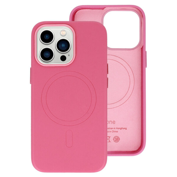 MagSafe Leather Case Iphone 14 Pink